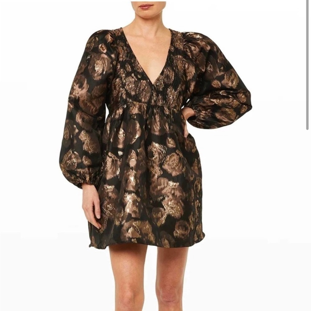 Misa Los Angeles Edie Dress Balloon Sleeve Babydoll PROM Party Size XS - Picture 4 of 16